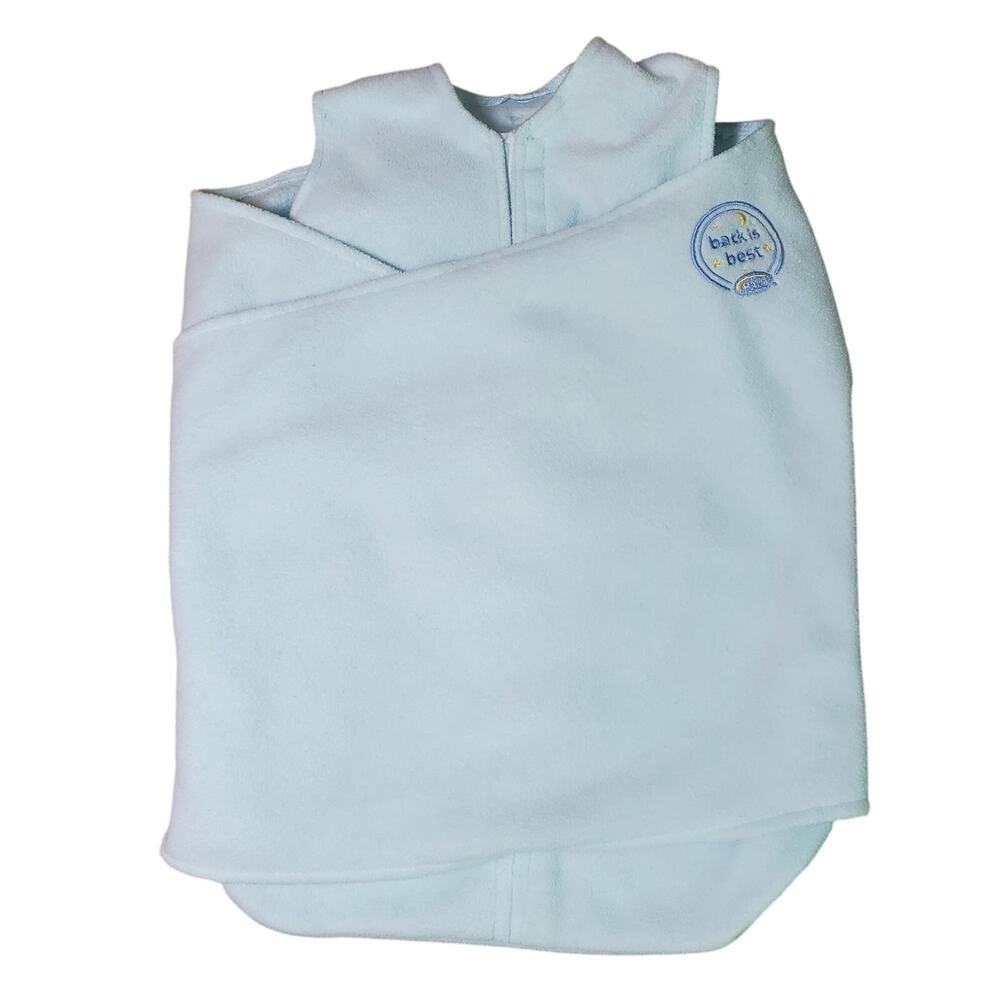 Halo Sleep Sack Swaddle Light Blue Newborn Size - Baby Sleepwear Fleece Pastel